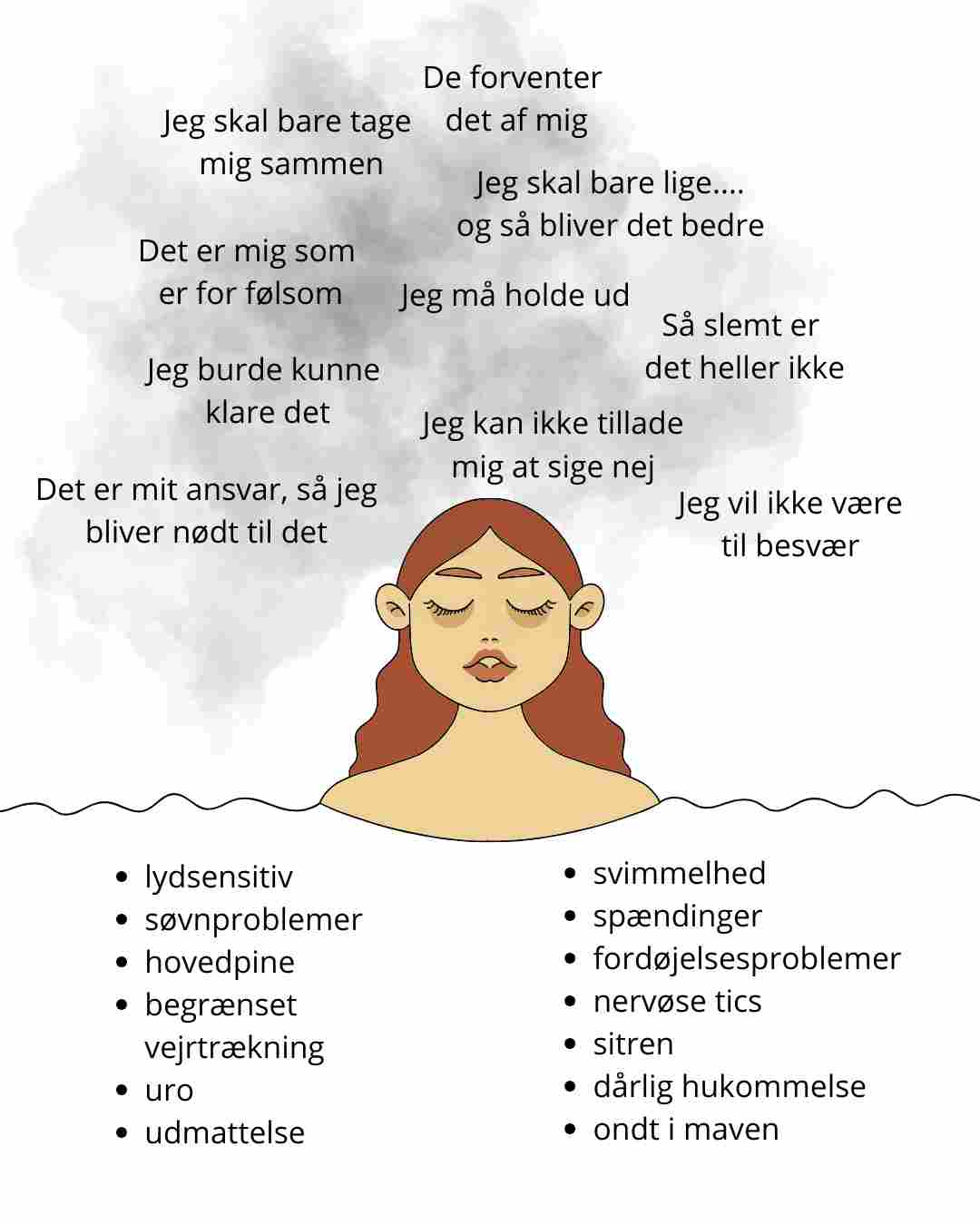 Stresssymptomer ved overbelastning